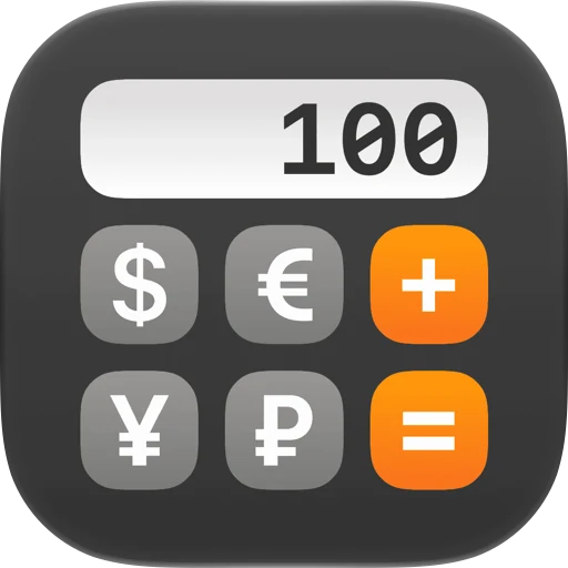 Currency converter calculator app icon