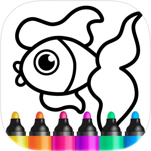Drawing kids games app icon