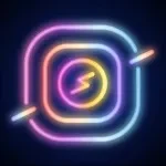 Neon Gif+Text Video Effects app icon