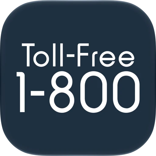 Toll-free 1-800 virtual number app icon