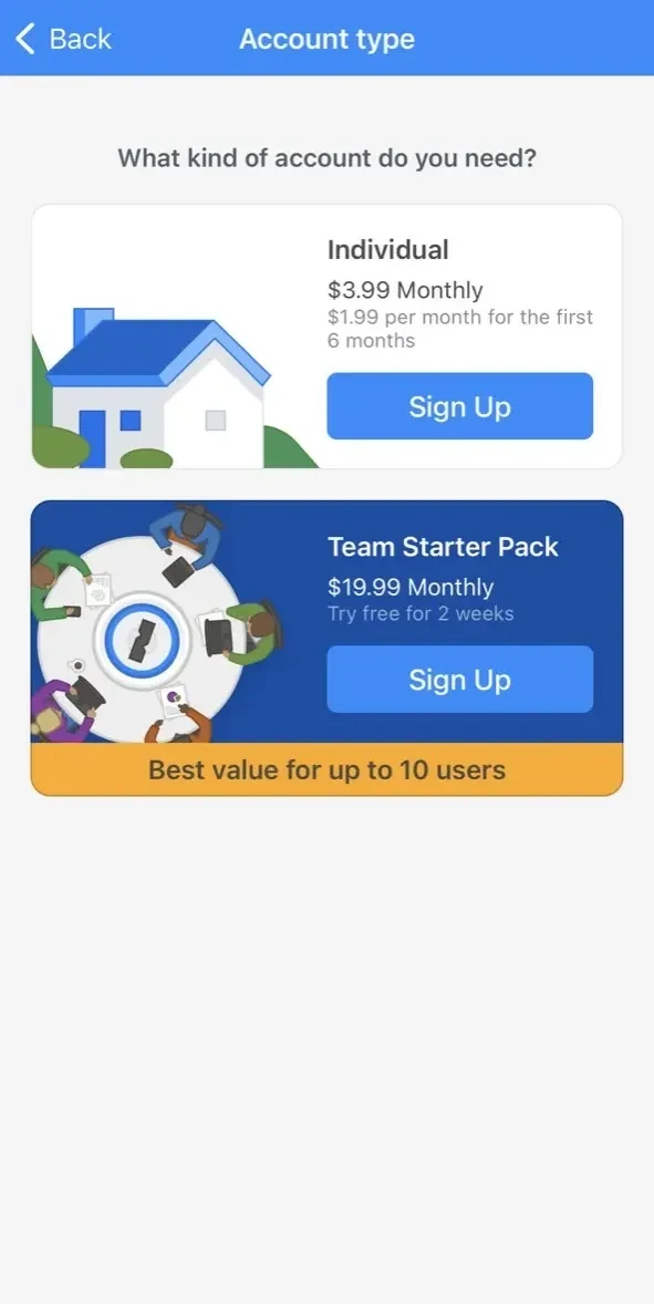 1Password 7 paywall screen