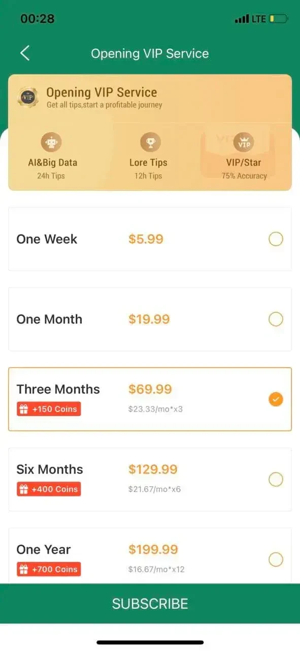 FootballAnt paywall screen