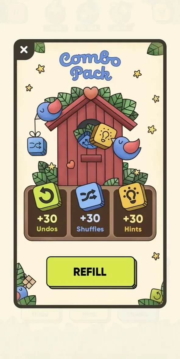 3 Tiles paywall screen