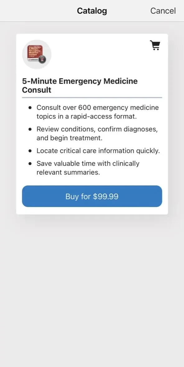 5-Minute Emergency Medicine paywall screen