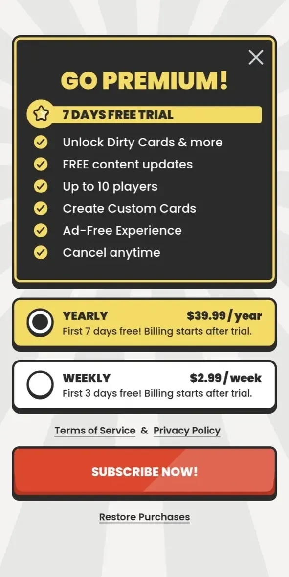 5 Second Rule paywall screen