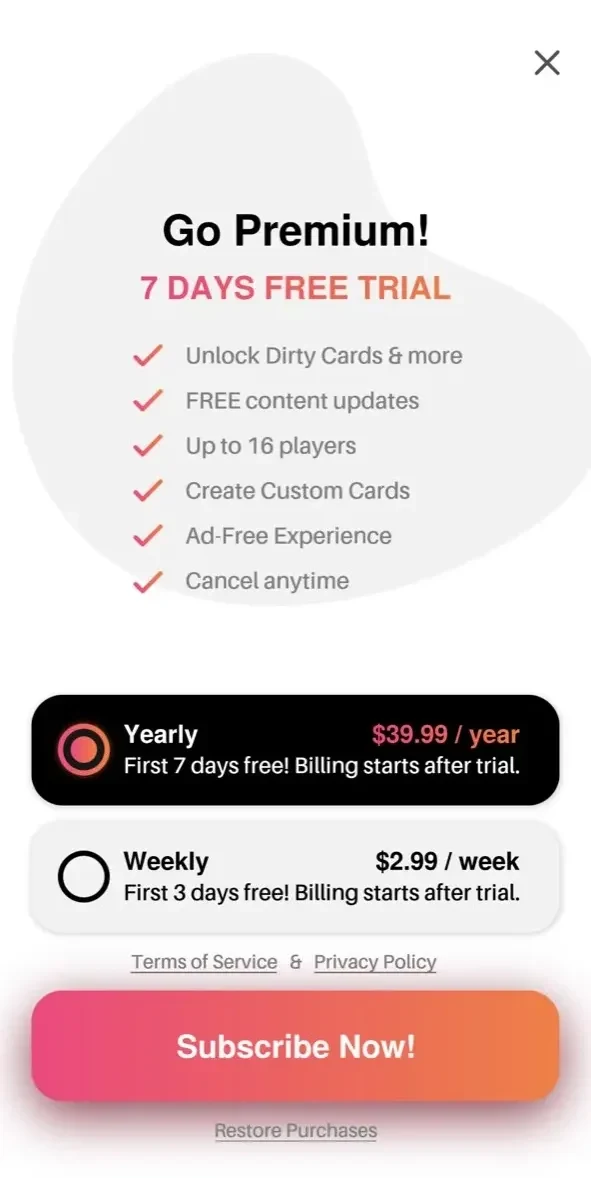 5 Second Rule paywall screen