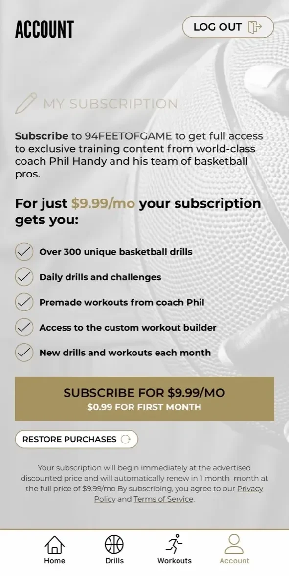 94FeetOfGame paywall screen
