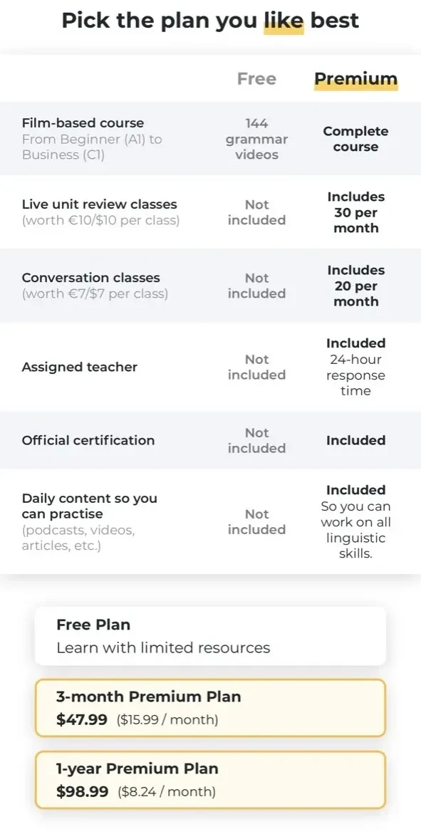 ABA English paywall screen