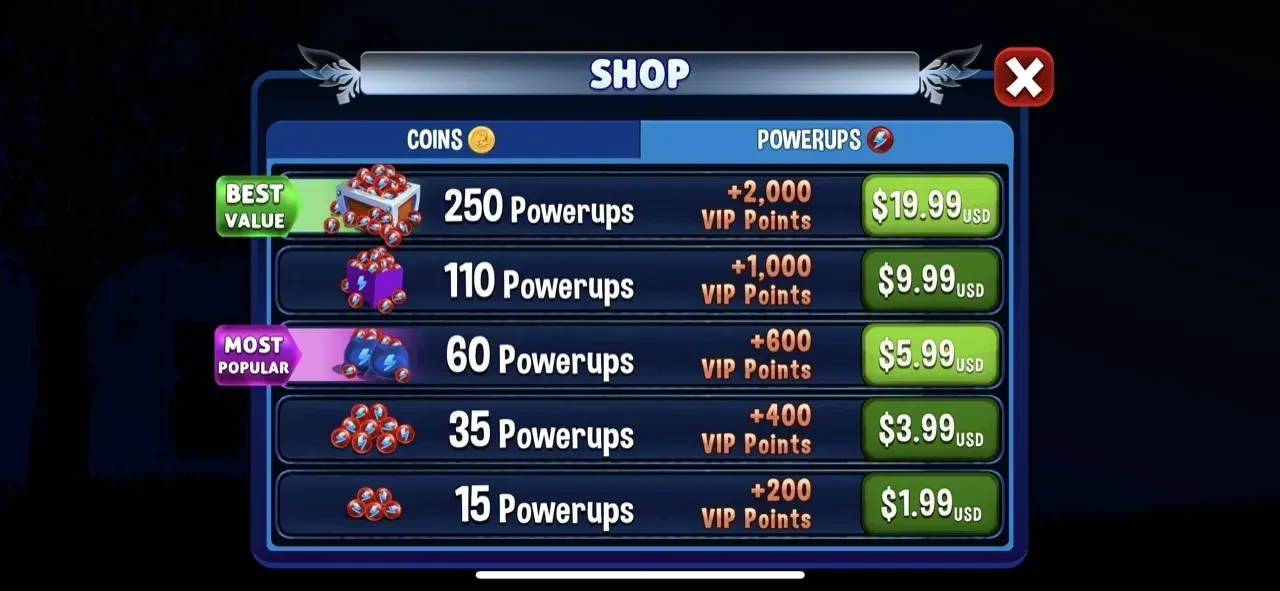 Absolute Bingo paywall screen