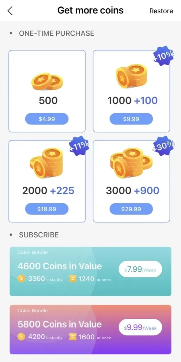 AceRead paywall screen