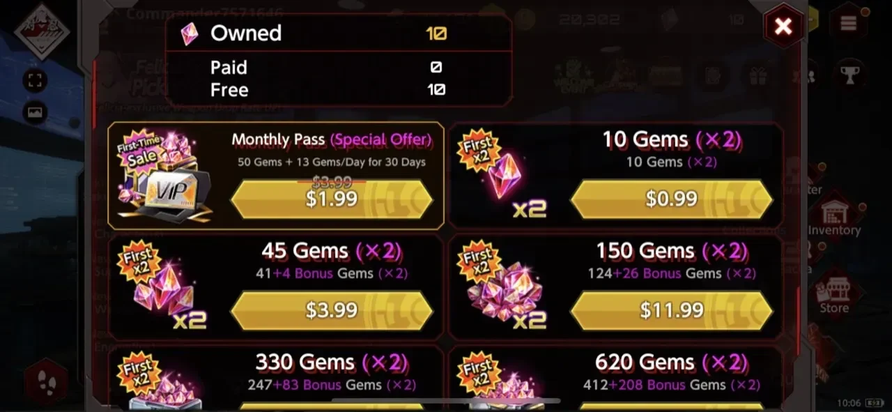 Action Taimanin paywall screen