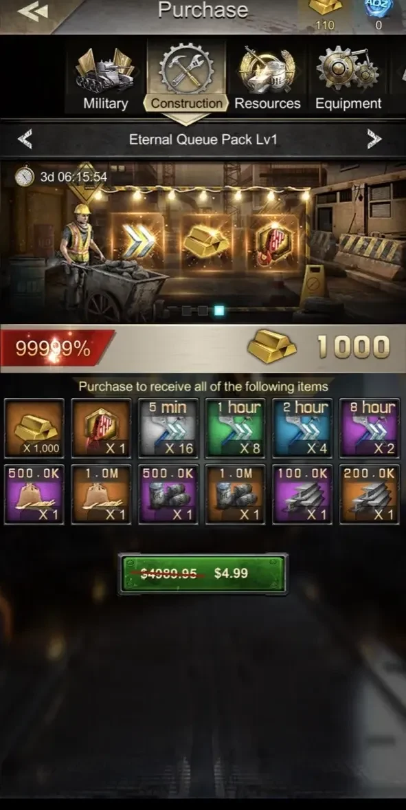 Age of Origins paywall screen