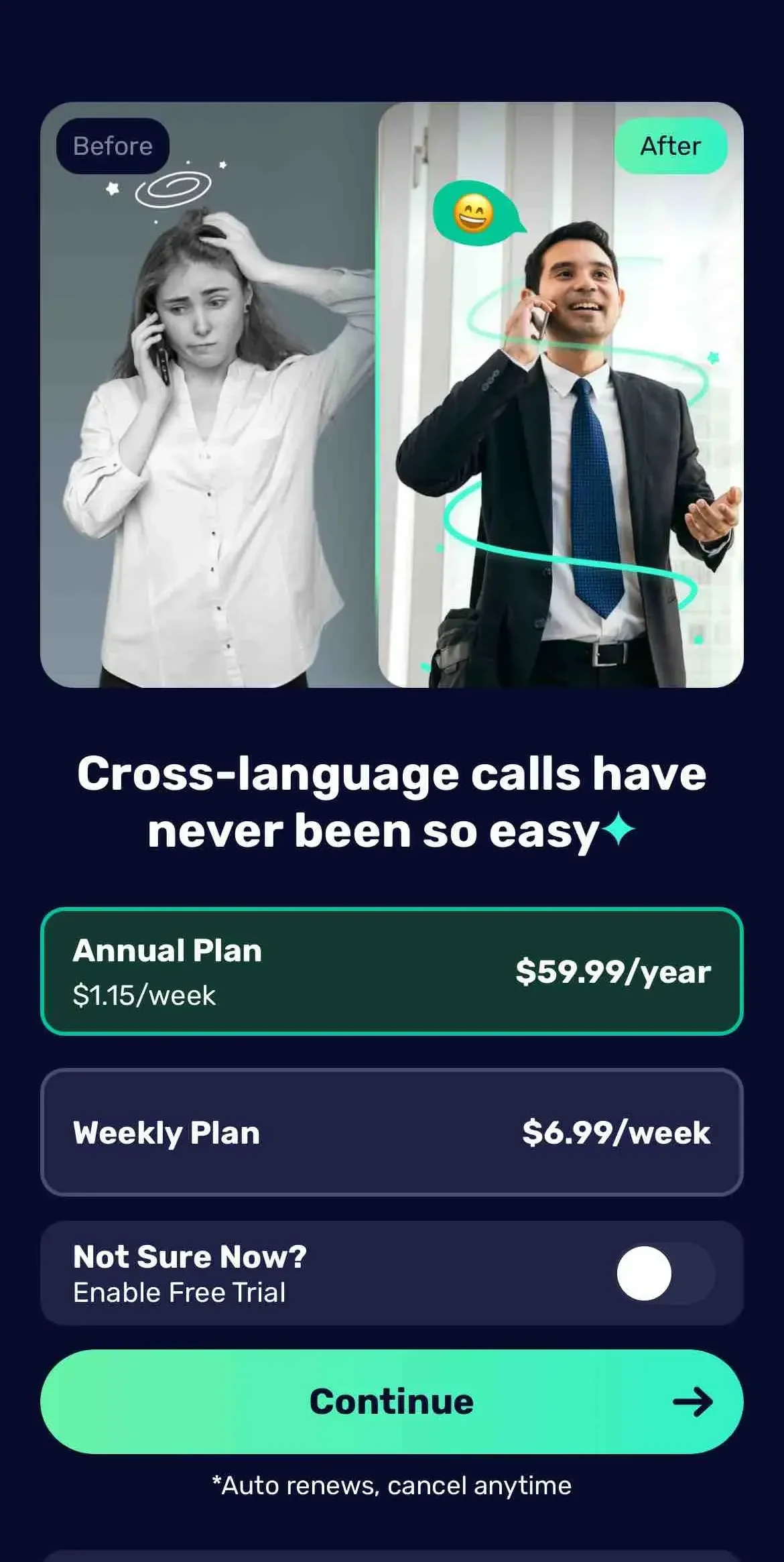 AI Phone paywall screen