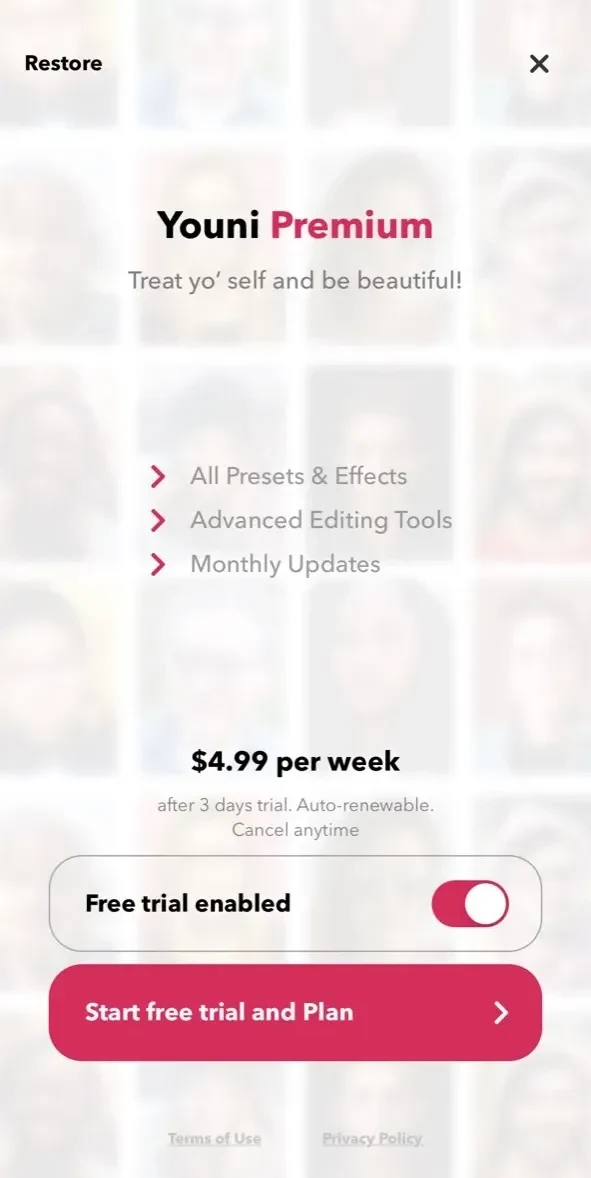 AI Photo Generator paywall screen