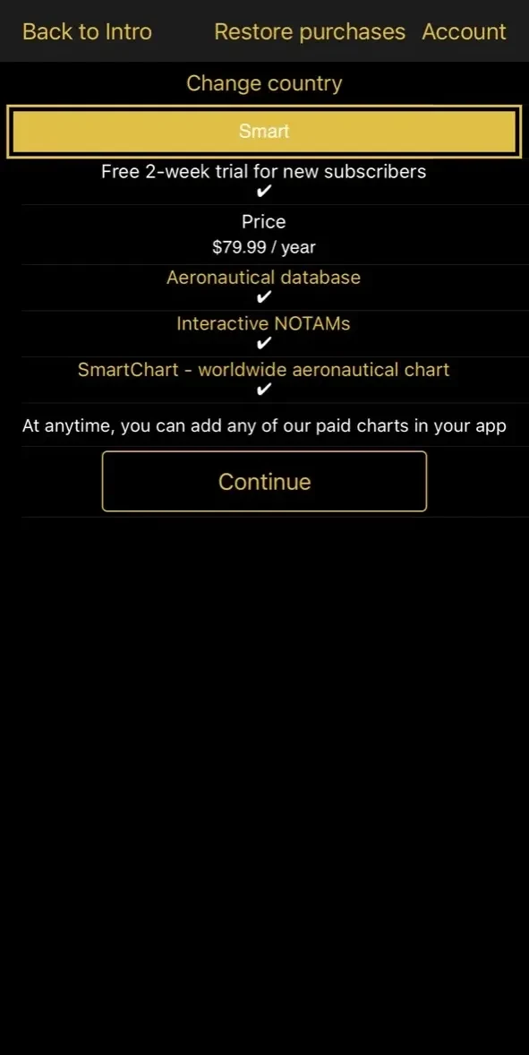 Air Navigation Pro paywall screen