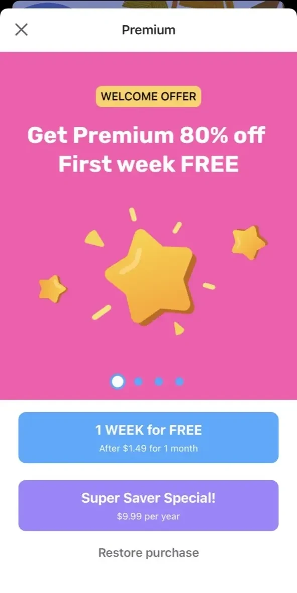 Aloha Browser paywall screen