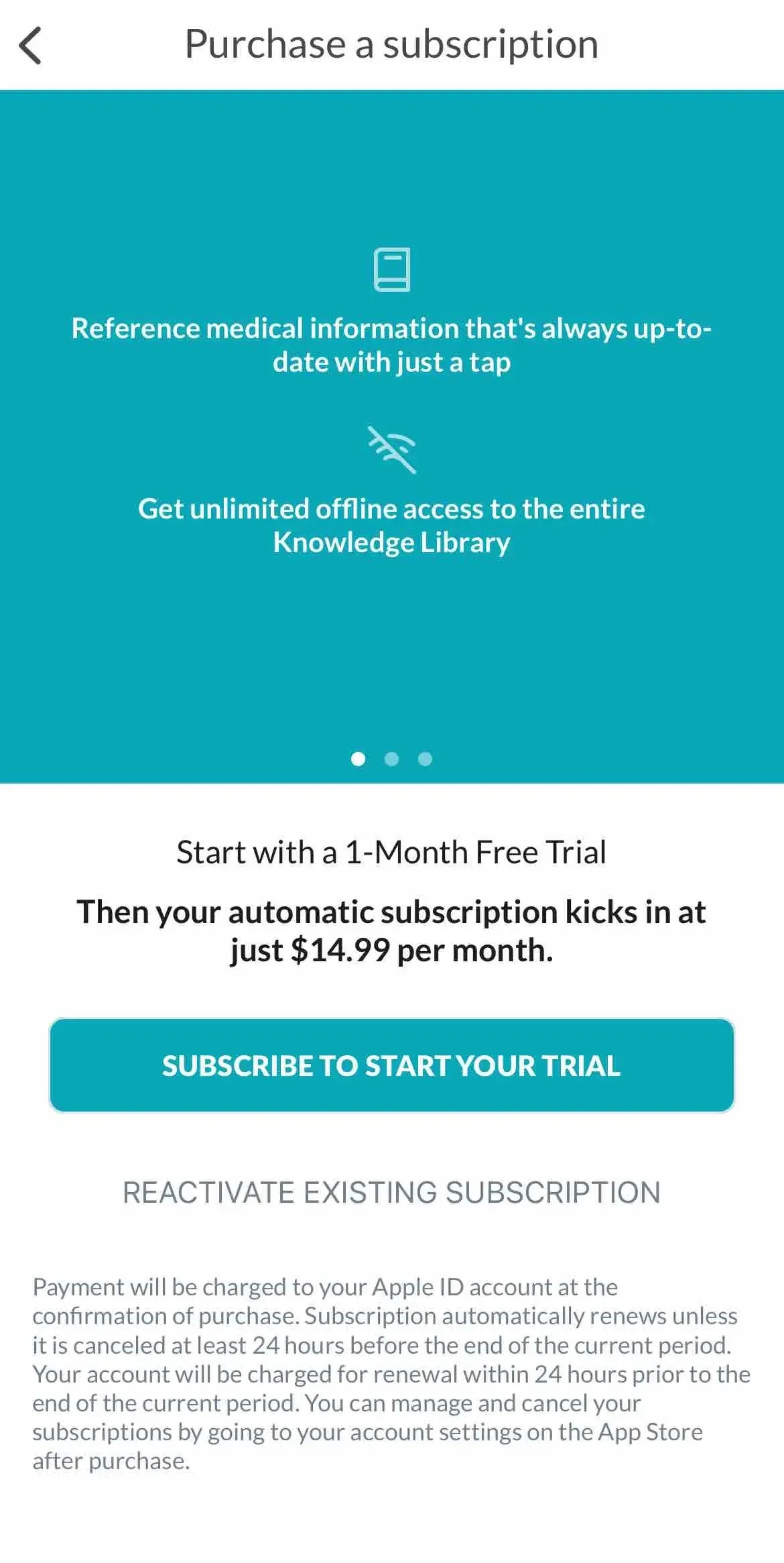 AMBOSS Qbank paywall screen