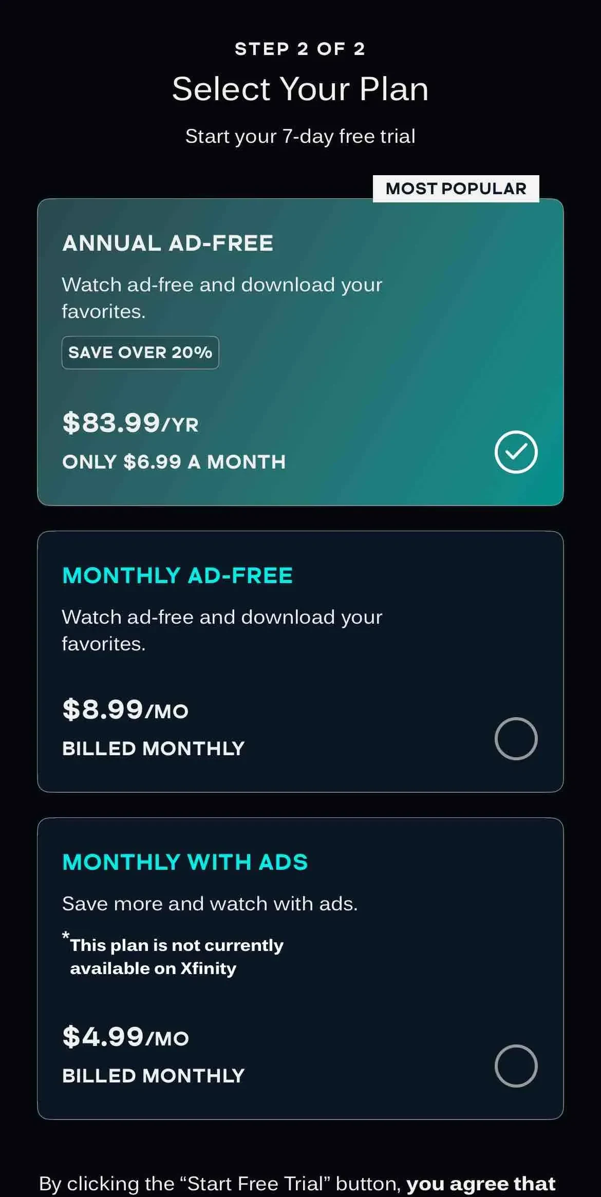 AMC+ paywall screen