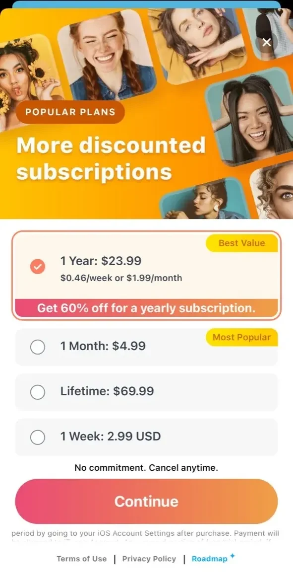 Analyzer Plus paywall screen