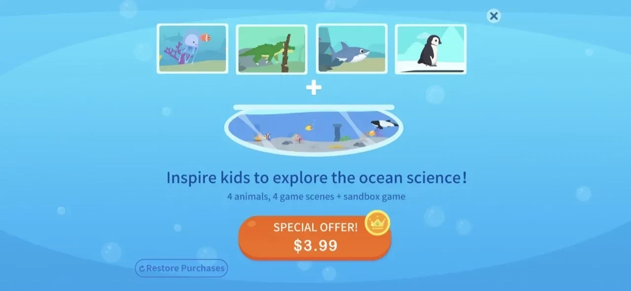 Animal Rescue paywall screen