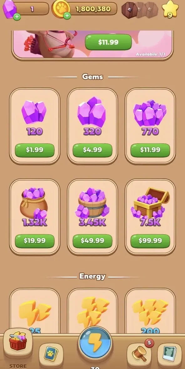 Animals paywall screen