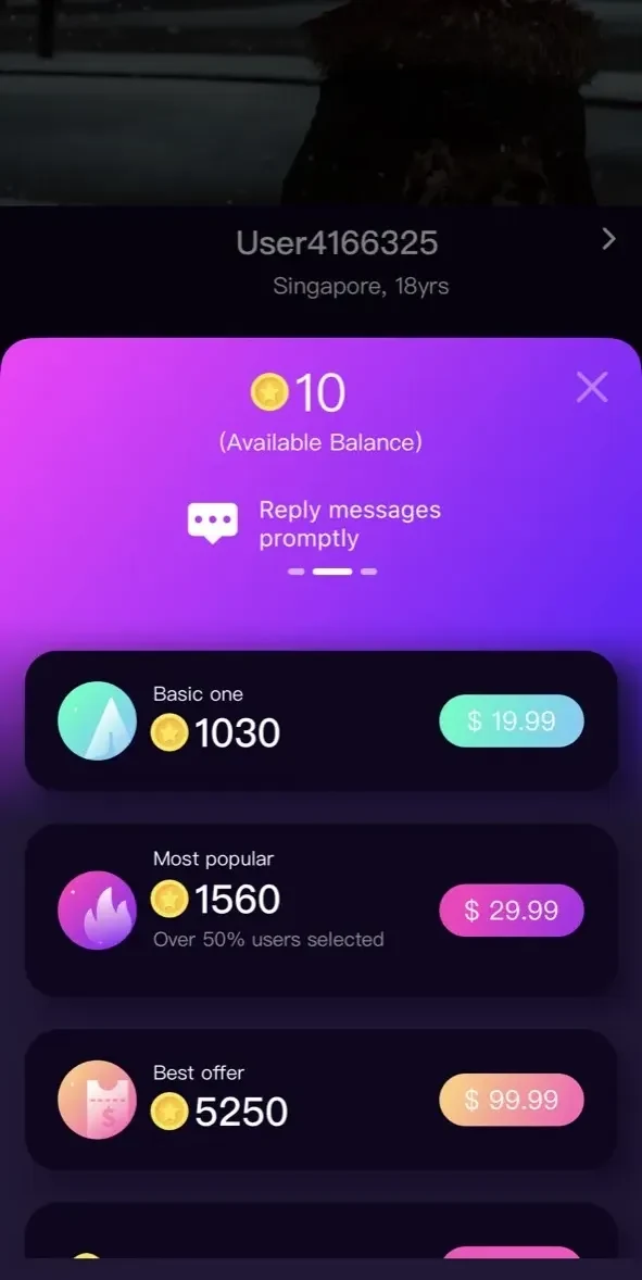 Anonymous Live Video Chat-VJOY paywall screen