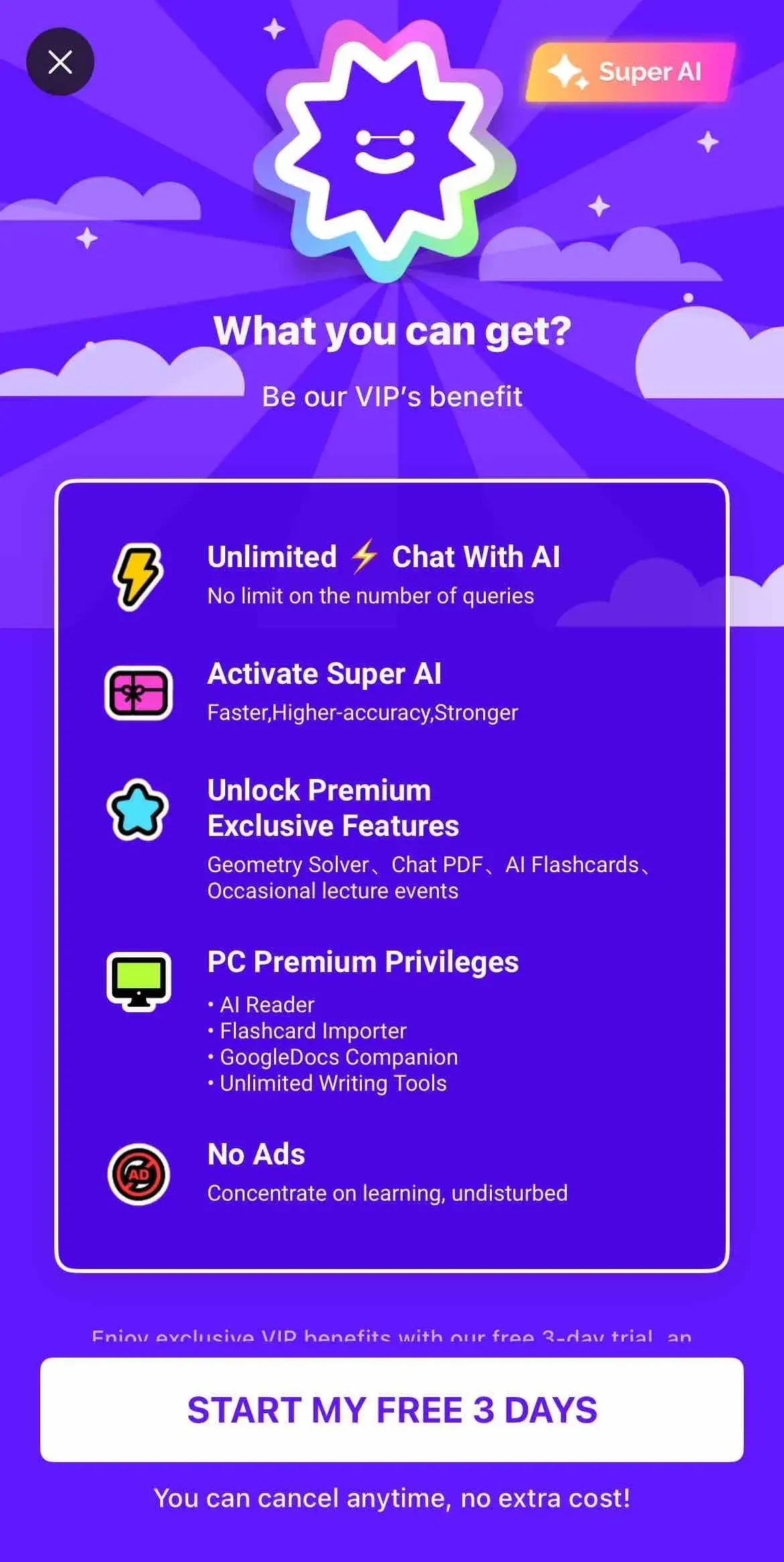 Answer. AI paywall screen