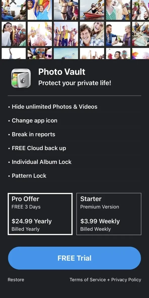 App Lock paywall screen