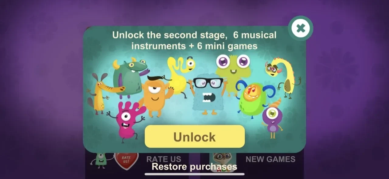 Baby Apps paywall screen