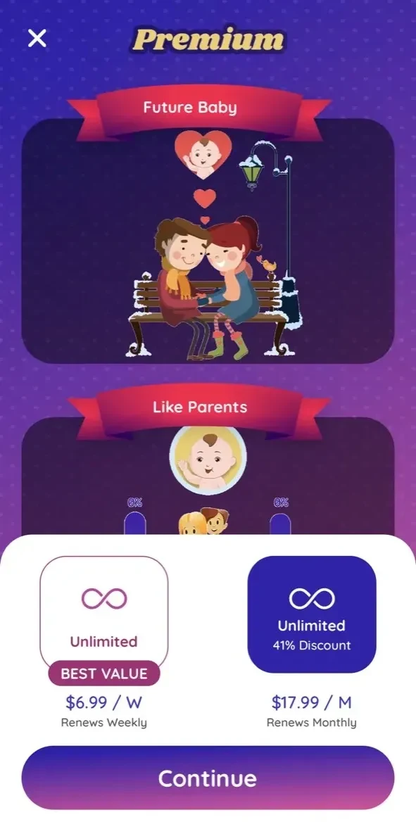 Baby AI Maker paywall screen