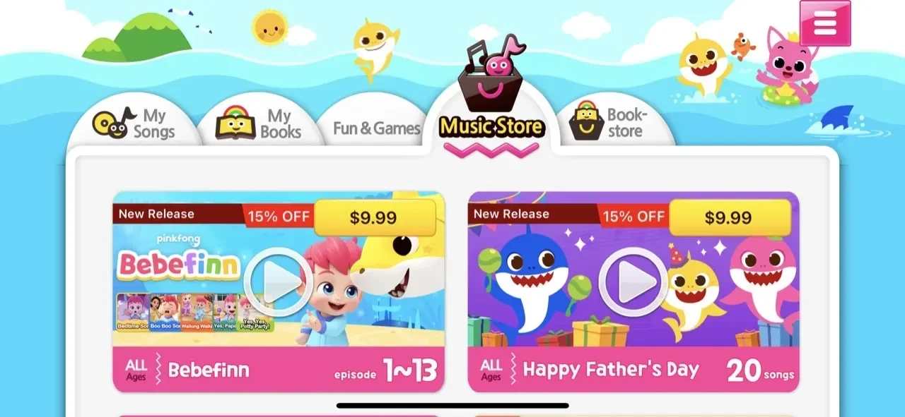 Baby Shark Best Kids Songs paywall screen
