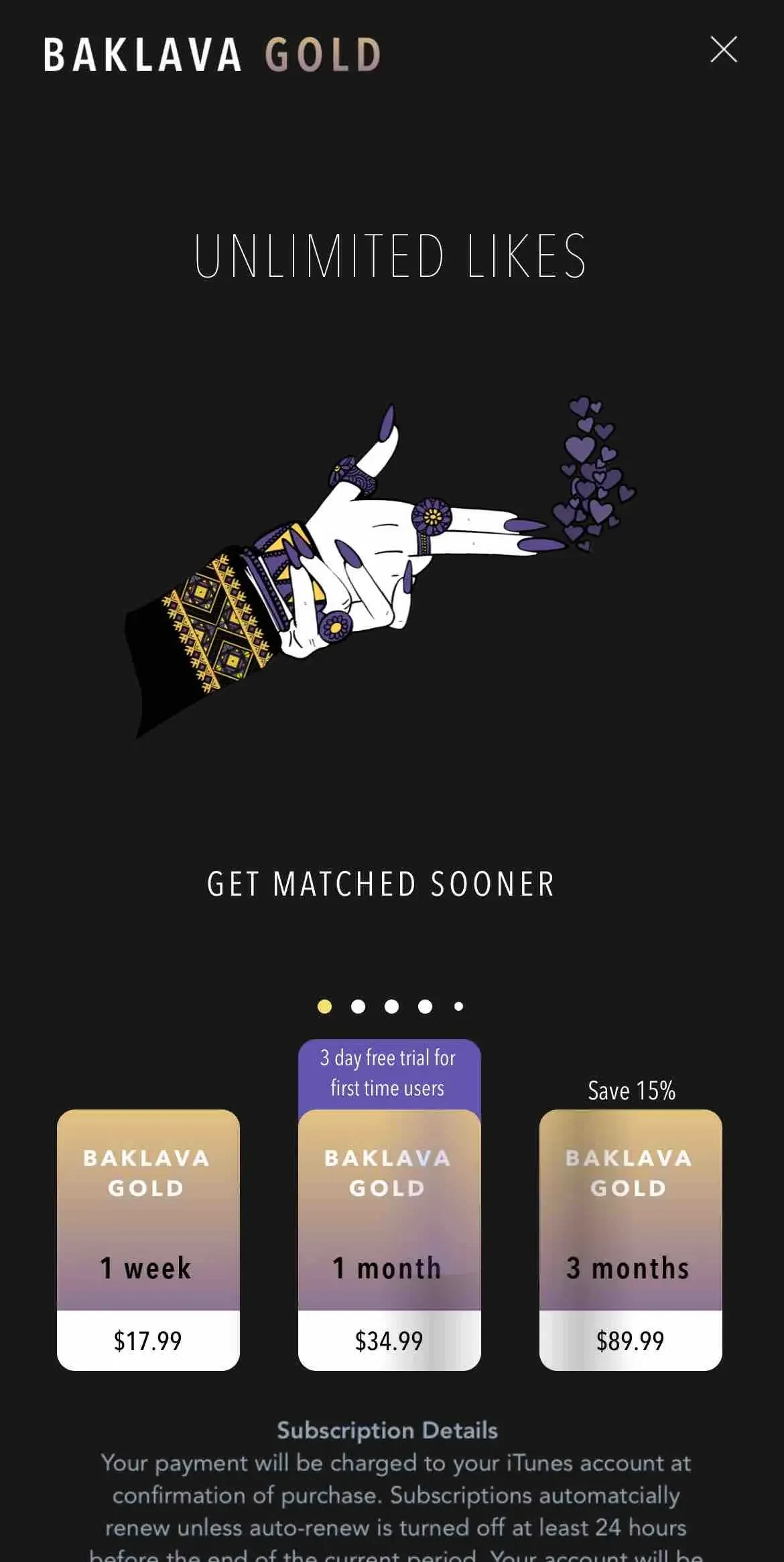 baklava paywall screen