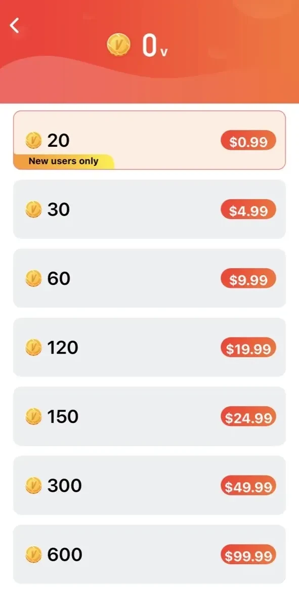 Banana Video Chat paywall screen