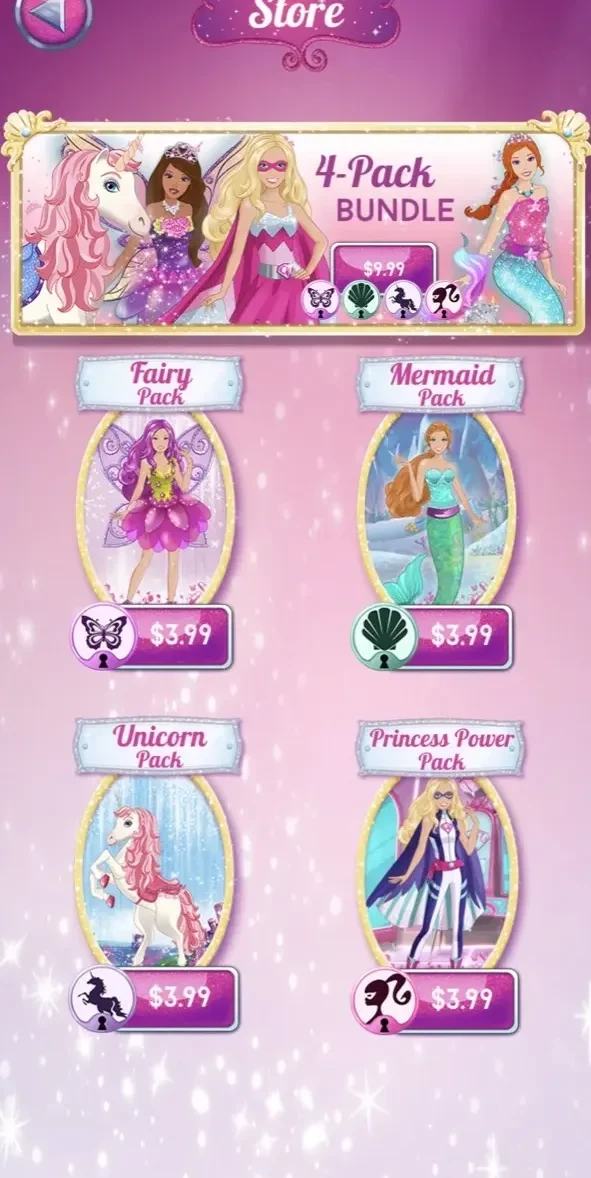 Barbie Magical Fashion paywall screen