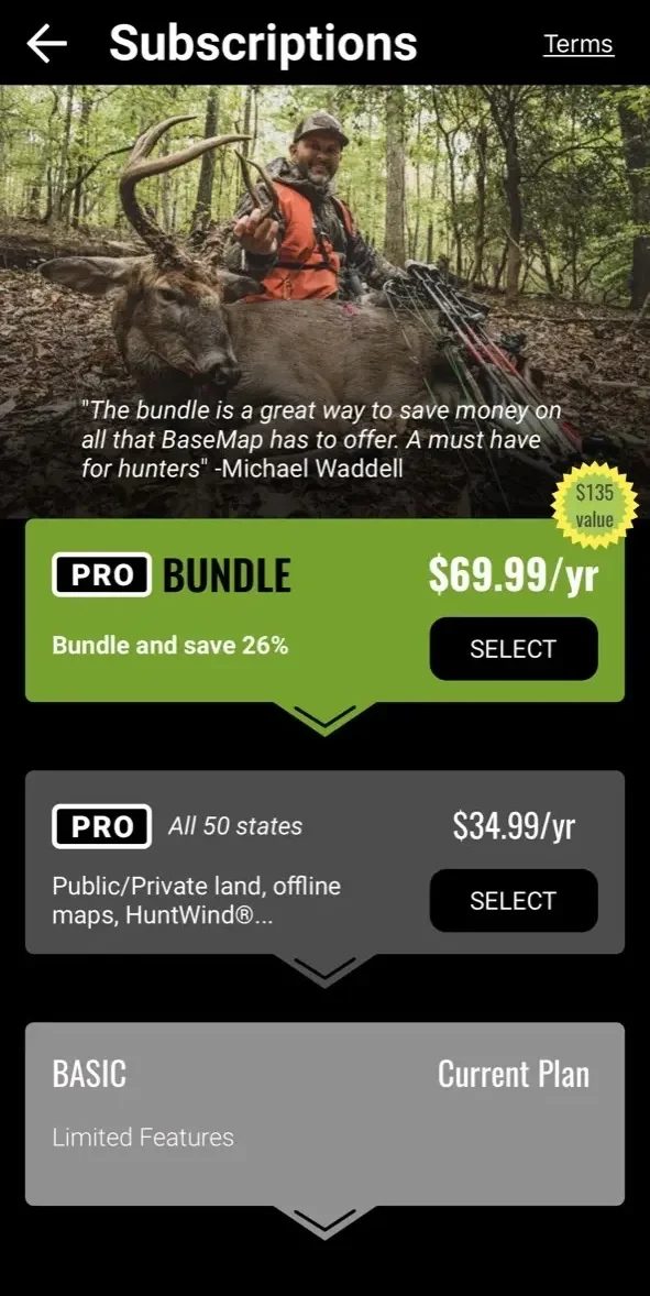 BaseMap paywall screen