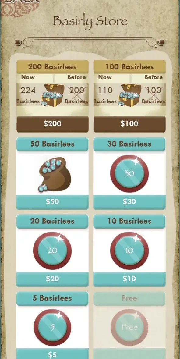 Basirly paywall screen
