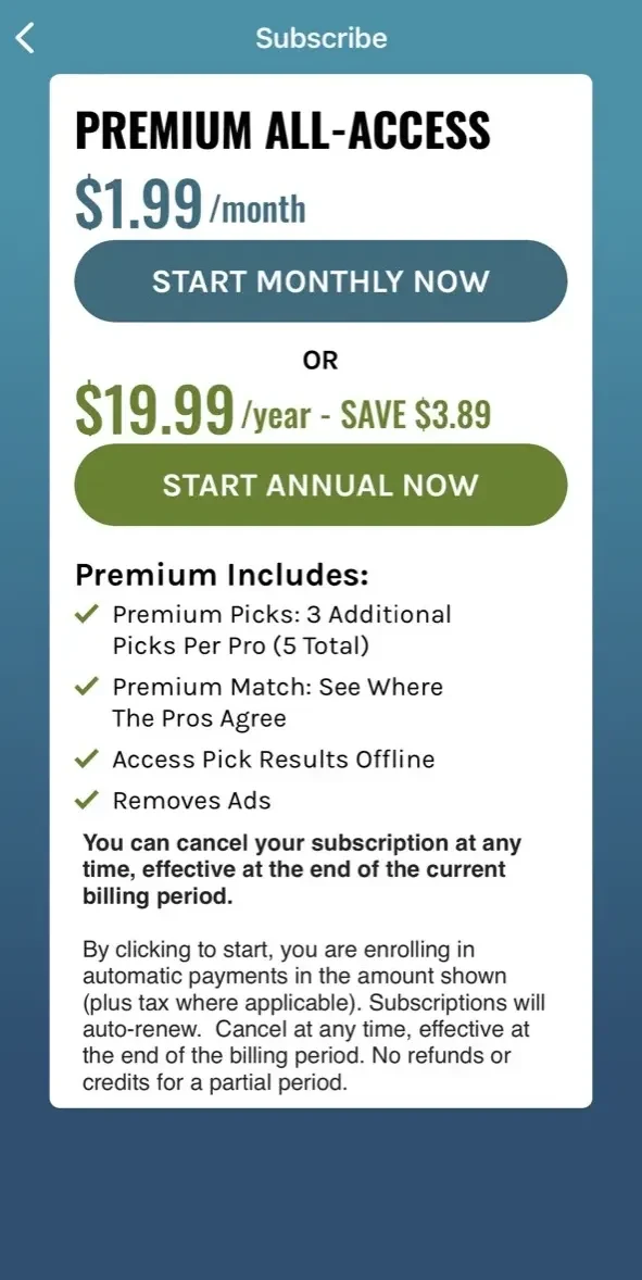 BassForce paywall screen
