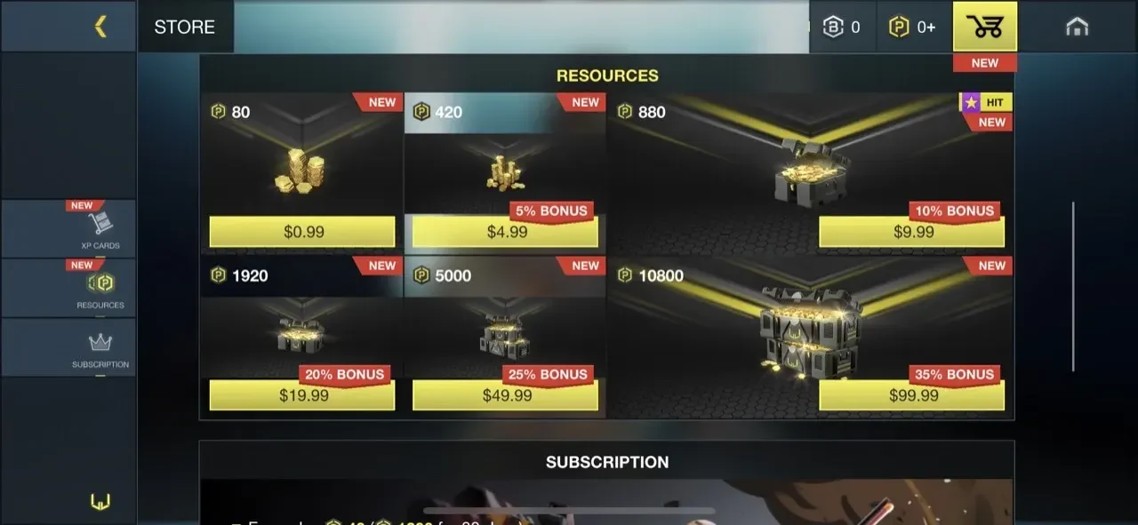 Battle Prime paywall screen
