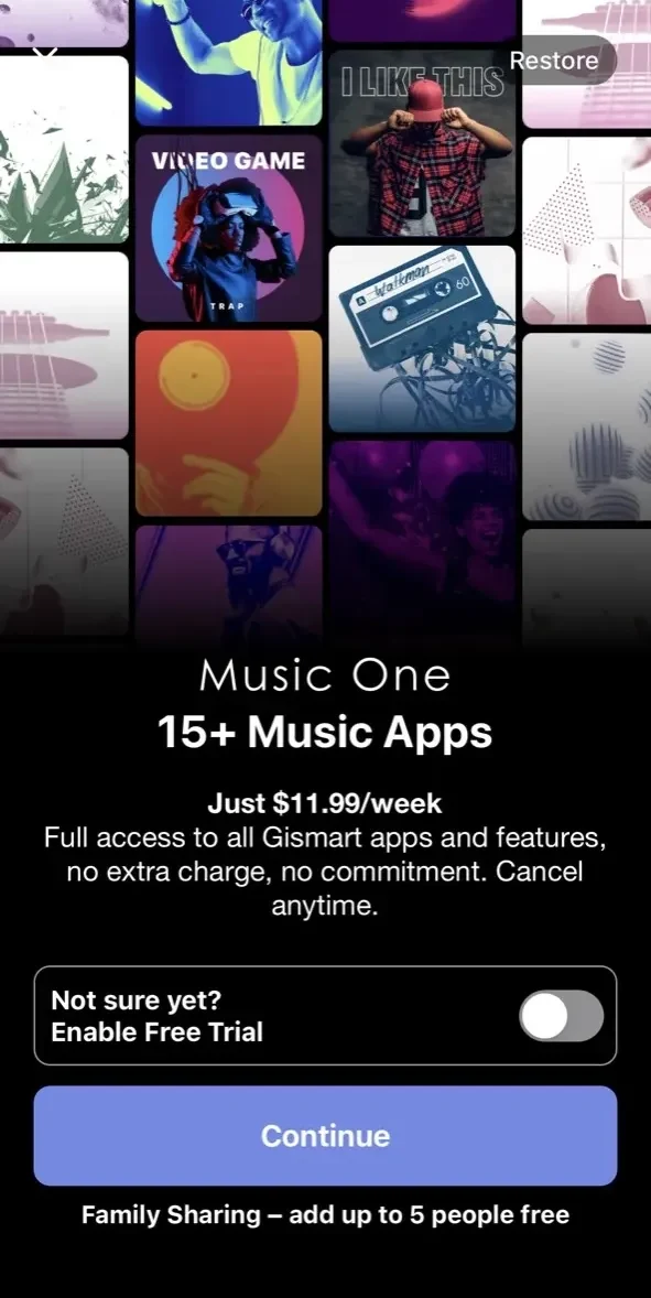 Beat Maker Go paywall screen