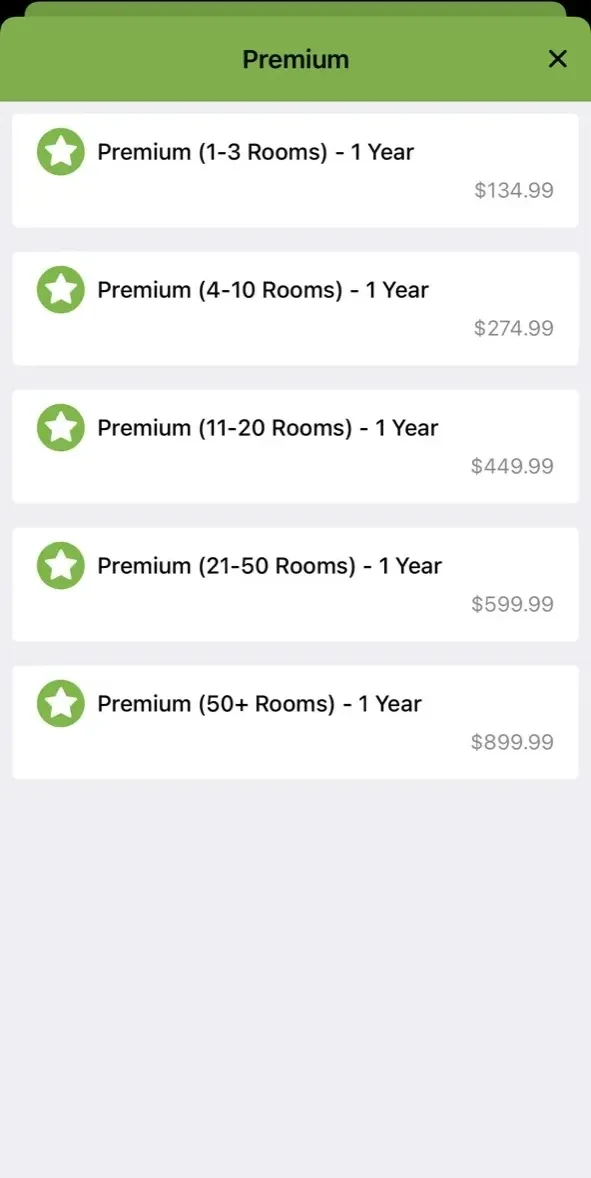 BedBooking booking calendar paywall screen