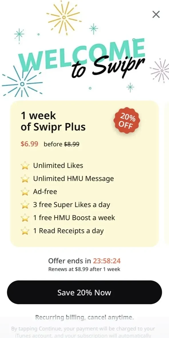 BeFriend paywall screen
