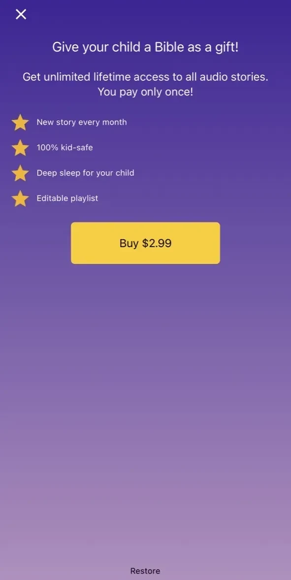 Bible paywall screen