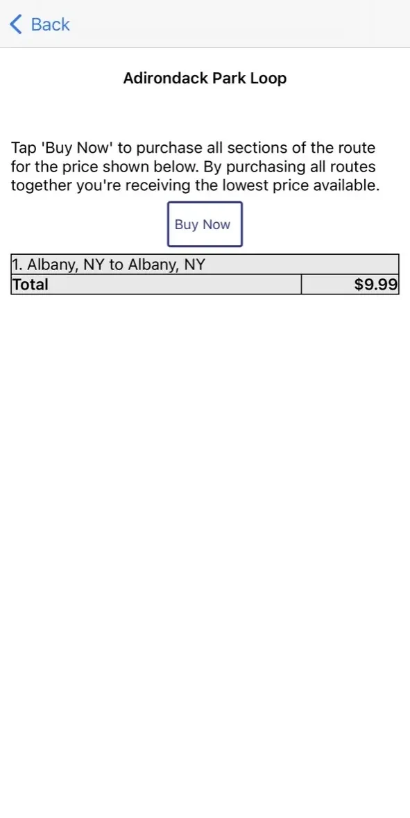 Bicycle Route Navigator paywall screen