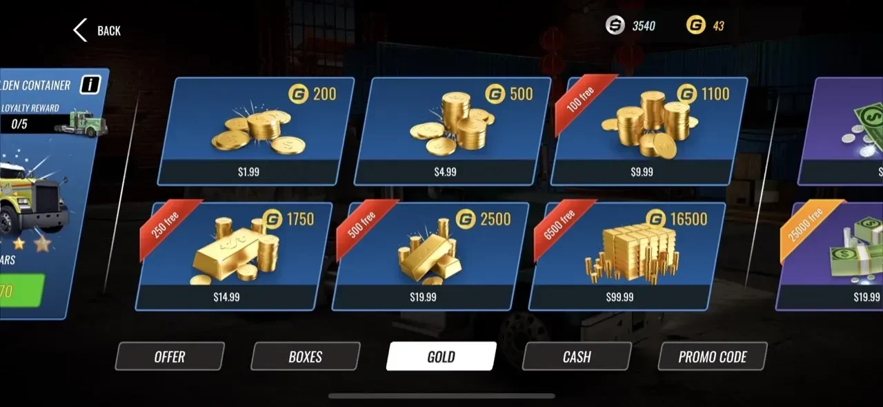 Big Rig Racing paywall screen