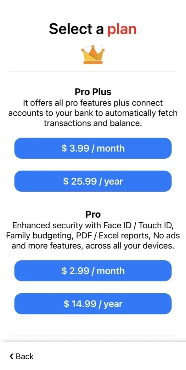 Bill Organizer Budget Planner paywall screen