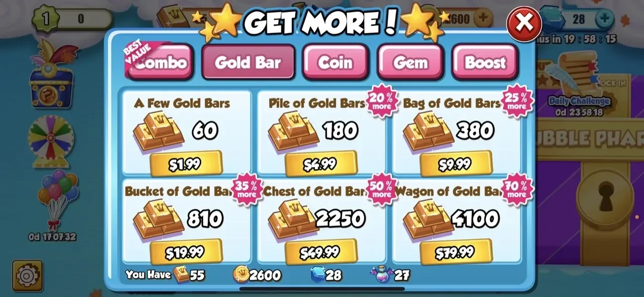 Bingo Dragon Golden Bling Bash paywall screen