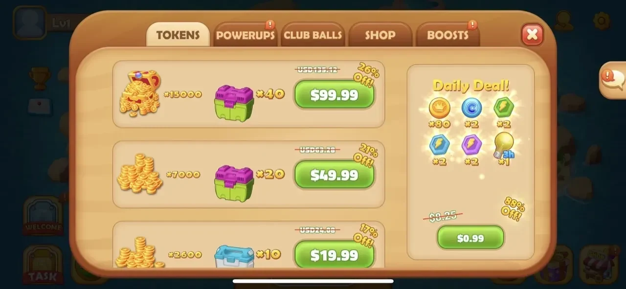 Bingo Island paywall screen