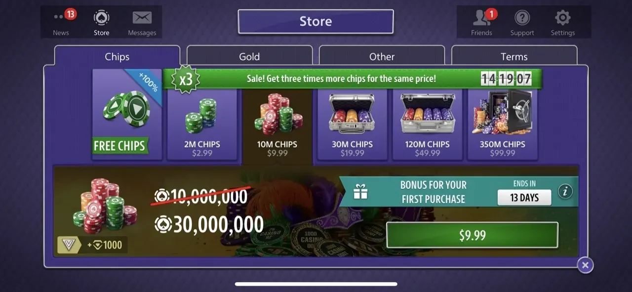 Hard Rock Blackjack paywall screen