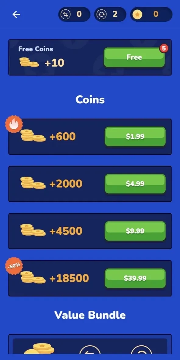 Block Puzzle paywall screen