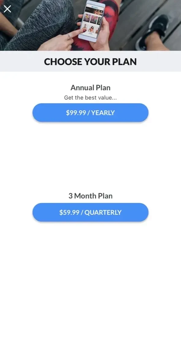 BODi paywall screen